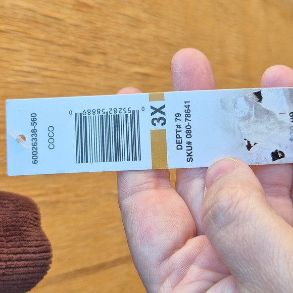 Womens 3x Brown Corduroy Zip-Up Jacket By ERIKA - Picture 6 of 9